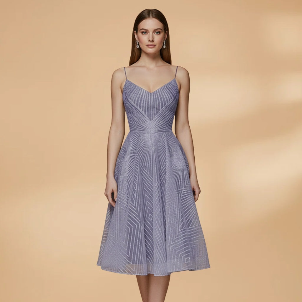 Joana | Vestido Midi de Festa Mulher Alças Finas