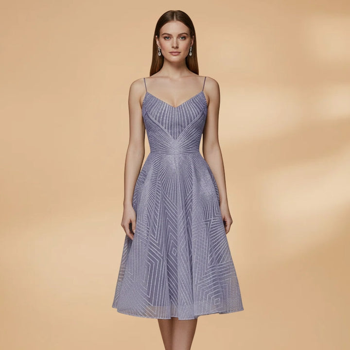 Joana | Vestido Midi de Festa Mulher Alças Finas