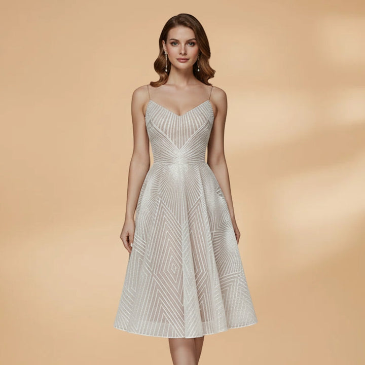 Joana | Vestido Midi de Festa Mulher Alças Finas