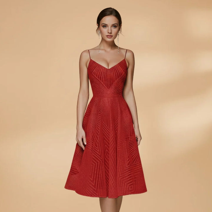 Joana | Vestido Midi de Festa Mulher Alças Finas