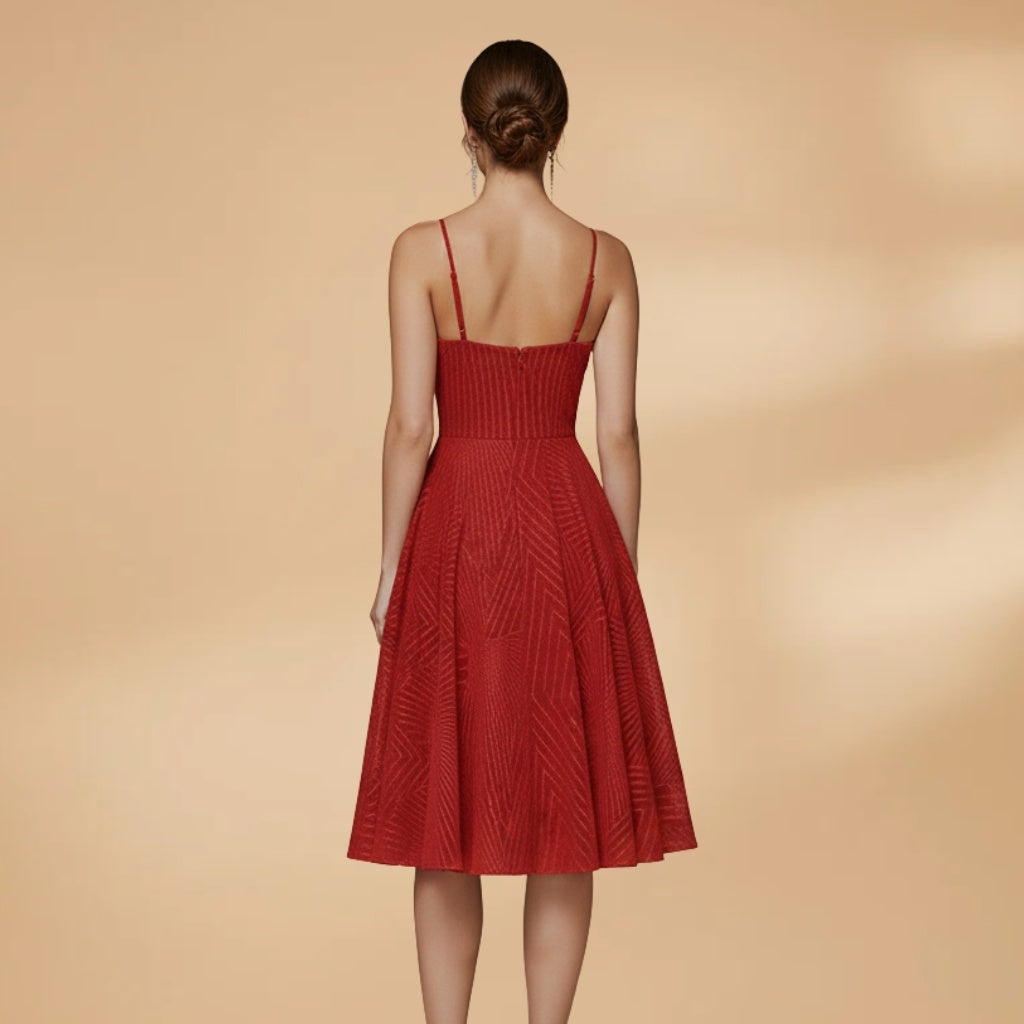 Joana | Vestido Midi de Festa Mulher Alças Finas