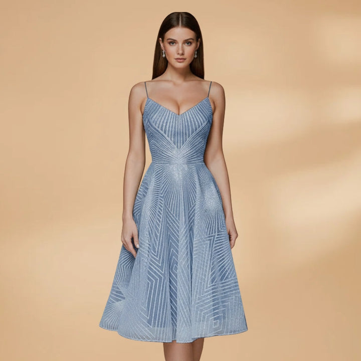 Joana | Vestido Midi de Festa Mulher Alças Finas