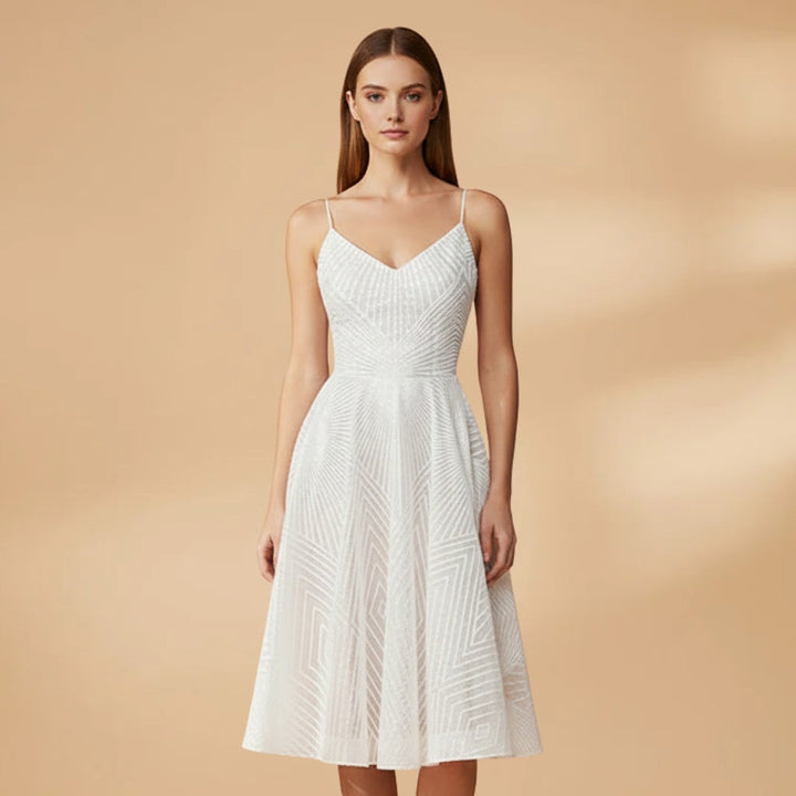 Joana | Vestido Midi de Festa Mulher Alças Finas
