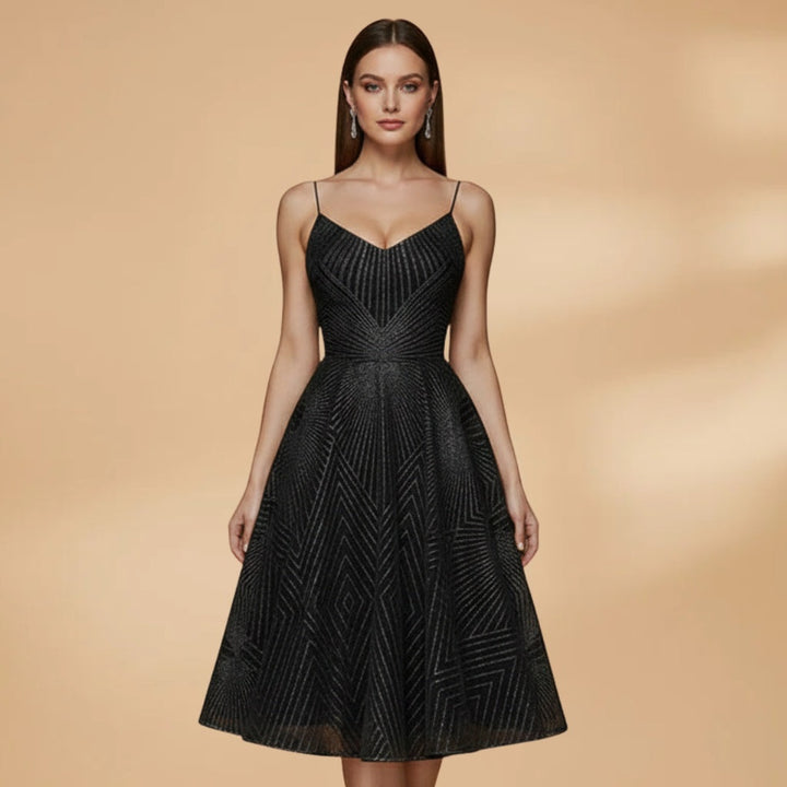 Joana | Vestido Midi de Festa Mulher Alças Finas