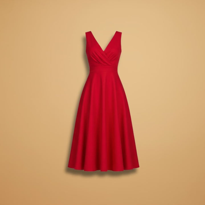 Mónica | Vestido Midi de Festa Mulher Decote V