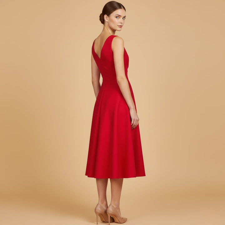 Mónica | Vestido Midi de Festa Mulher Decote V