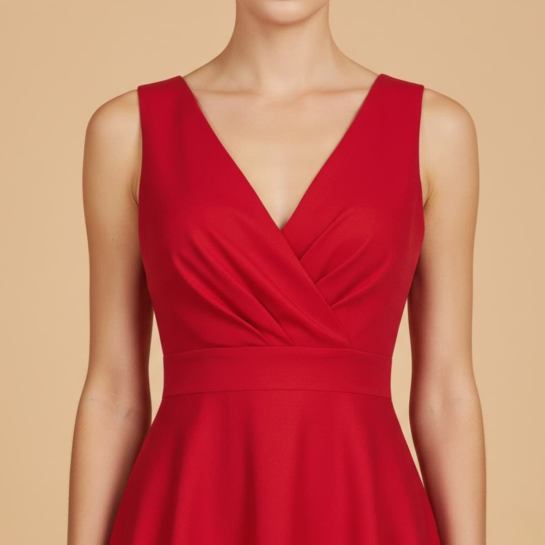 Mónica | Vestido Midi de Festa Mulher Decote V
