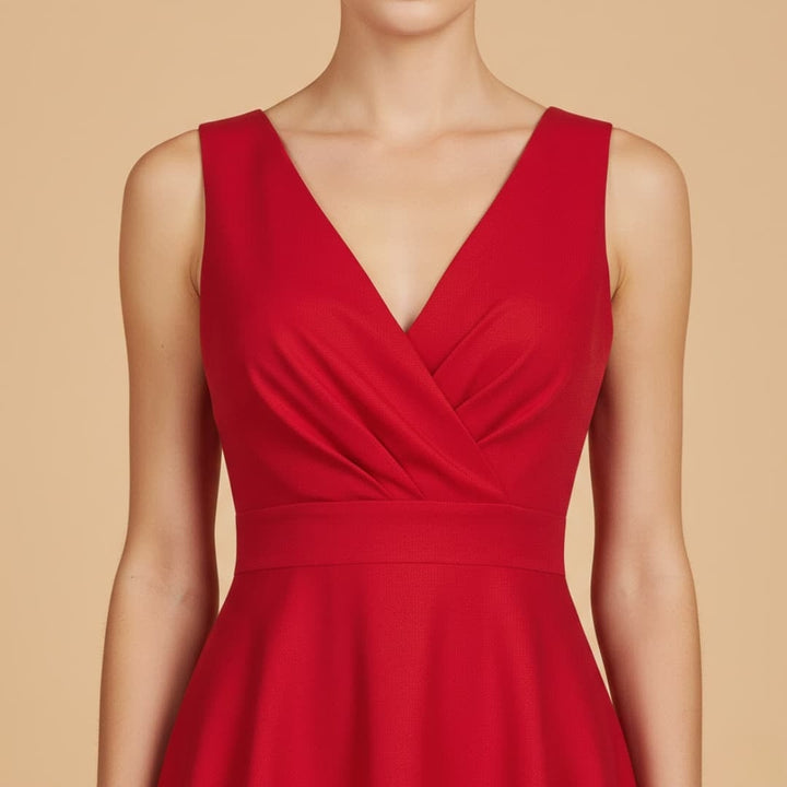 Mónica | Vestido Midi de Festa Mulher Decote V