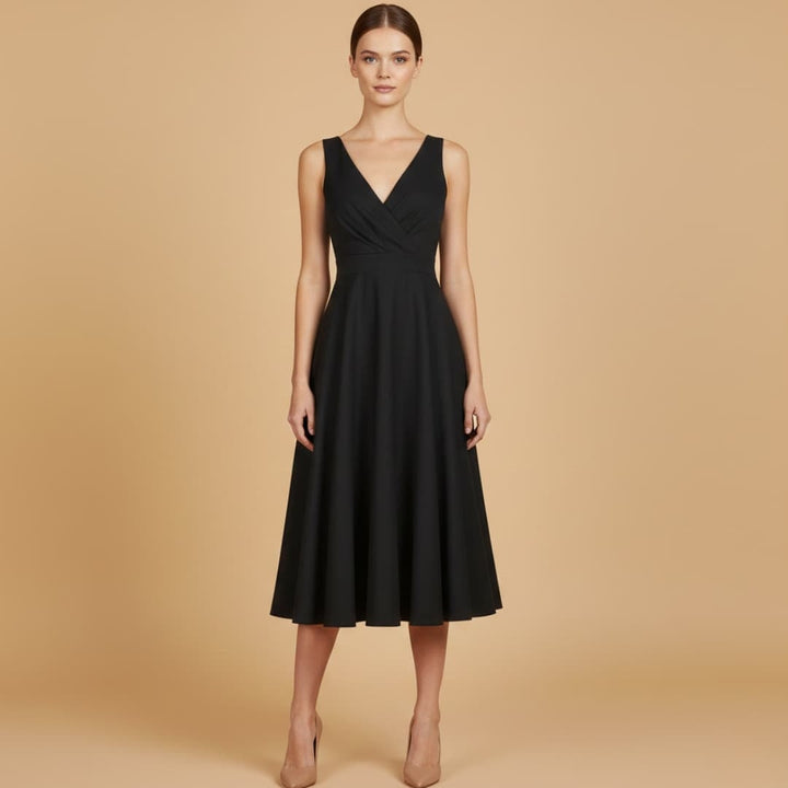 Mónica | Vestido Midi de Festa Mulher Decote V