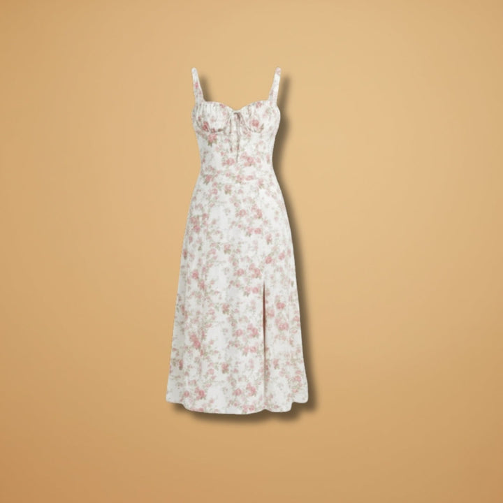 Rita | Vestido Midi de Verão Estampado Mulher Alças