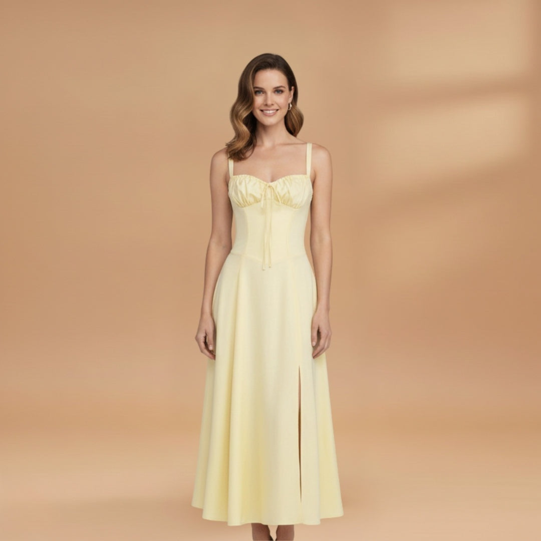 Rita | Vestido Midi de Verão Estampado Mulher Alças