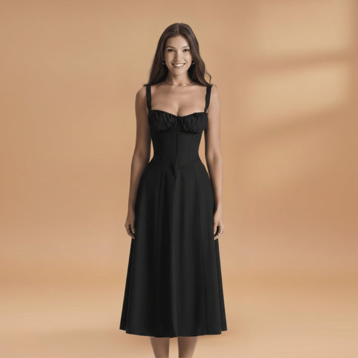 Rita | Vestido Midi de Verão Estampado Mulher Alças