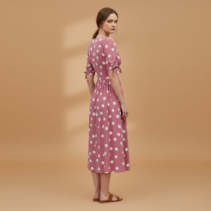 Sara | Vestido Midi de Verão Mulher Botões
