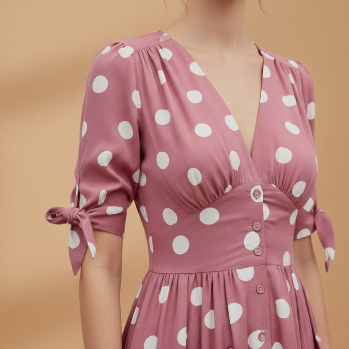 Sara | Vestido Midi de Verão Mulher Botões
