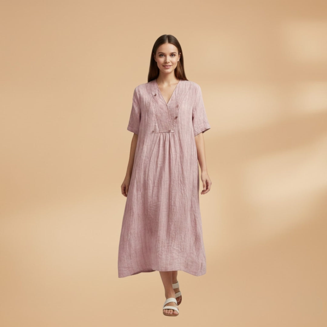 Dulce | Vestido Midi de Verão Mulher Decote V