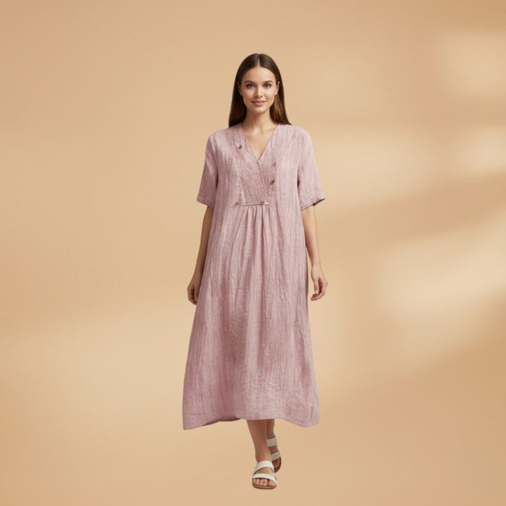Dulce | Vestido Midi de Verão Mulher Decote V