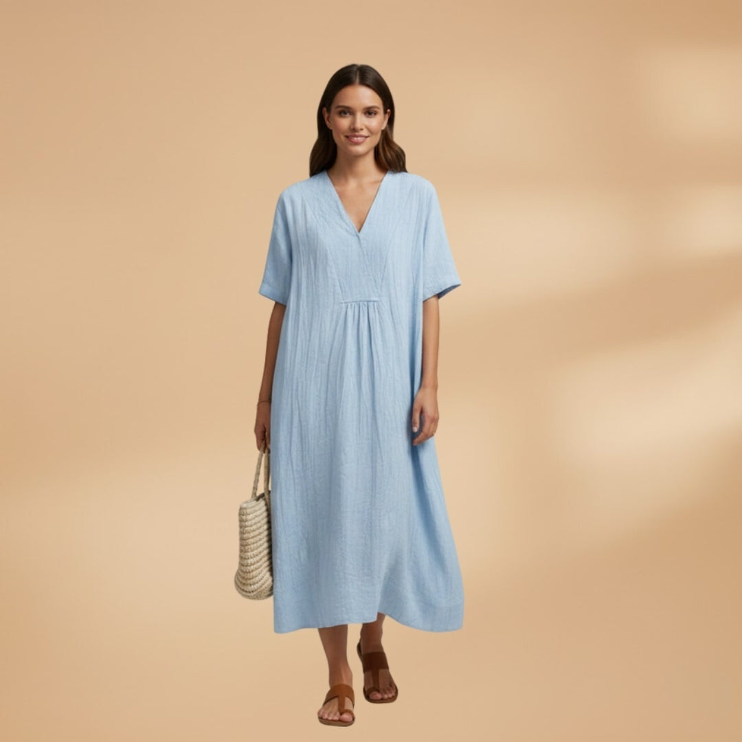 Dulce | Vestido Midi de Verão Mulher Decote V
