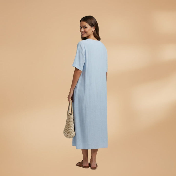 Dulce | Vestido Midi de Verão Mulher Decote V
