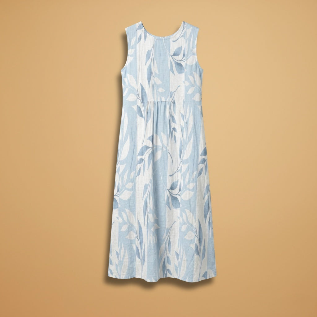 Diana | Vestido Midi de Verão Mulher Sem Mangas Estampado