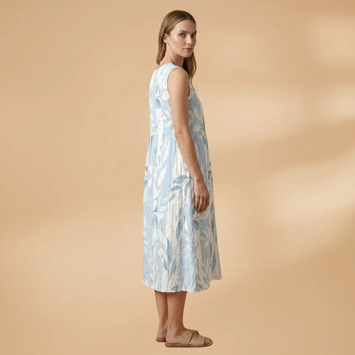 Diana | Vestido Midi de Verão Mulher Sem Mangas Estampado