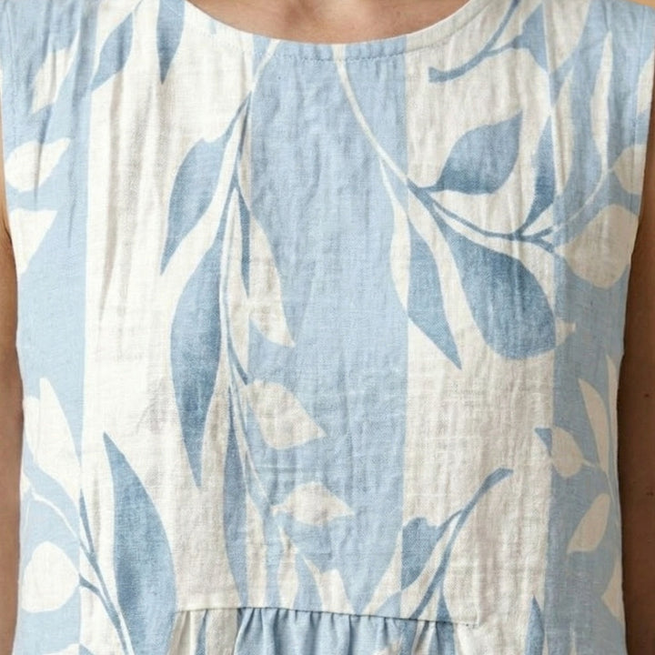 Diana | Vestido Midi de Verão Mulher Sem Mangas Estampado