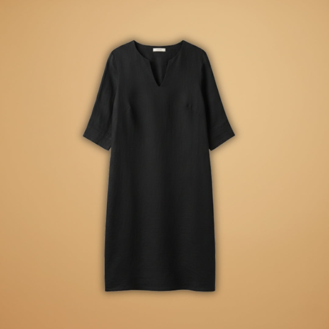 Mariana | Vestido Midi Decote V Mulher Manga 3/4