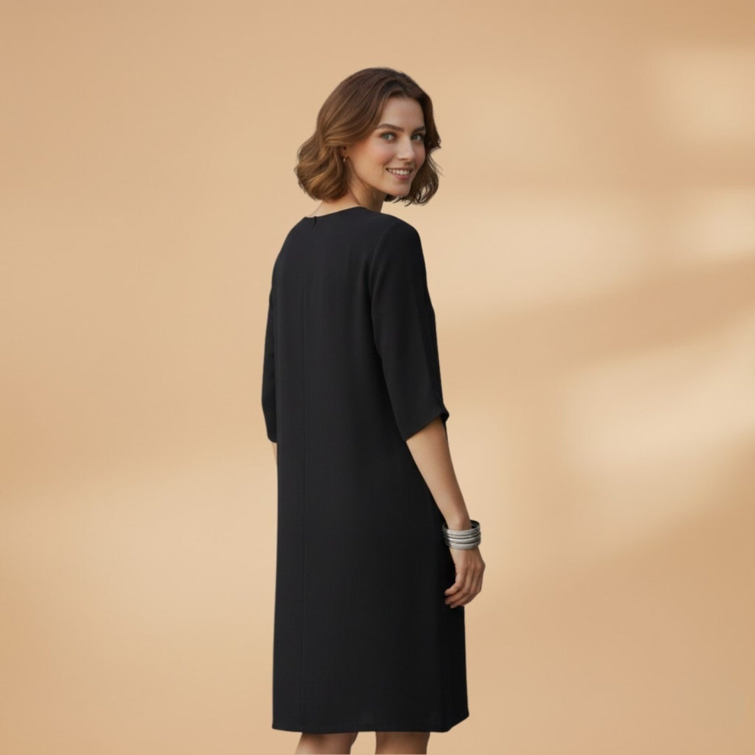 Mariana | Vestido Midi Decote V Mulher Manga 3/4