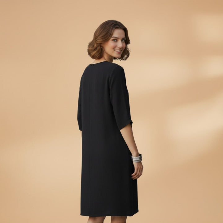 Mariana | Vestido Midi Decote V Mulher Manga 3/4