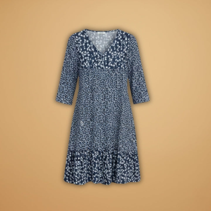 Dulce | Vestido Midi Estampado Mulher Decote V