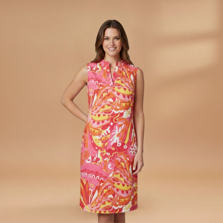Sandra | Vestido Midi Estampado Mulher Decote V