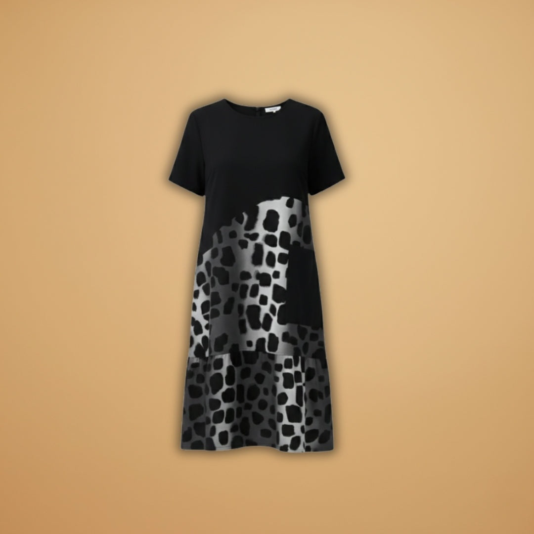 Marta | Vestido Midi Estampado Mulher Manga Curta