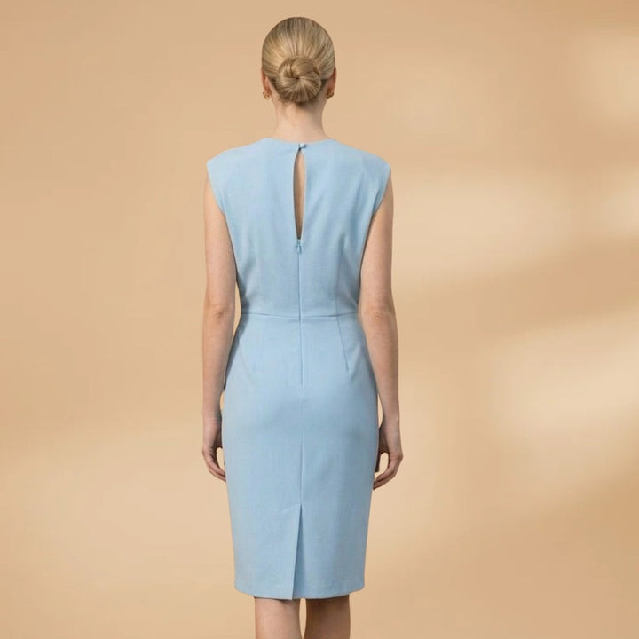 Liliana | Vestido Midi Franzido Mulher Decote Redondo