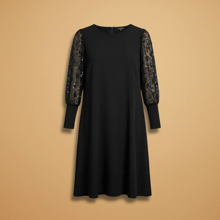 Rosa | Vestido Midi Mangas Transparentes Mulher Renda
