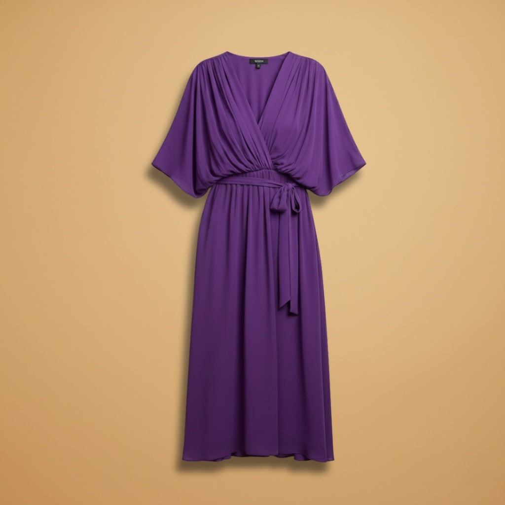 Teresa | Vestido Midi Transpassado Mulher Decote V