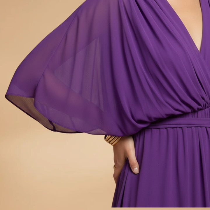 Teresa | Vestido Midi Transpassado Mulher Decote V