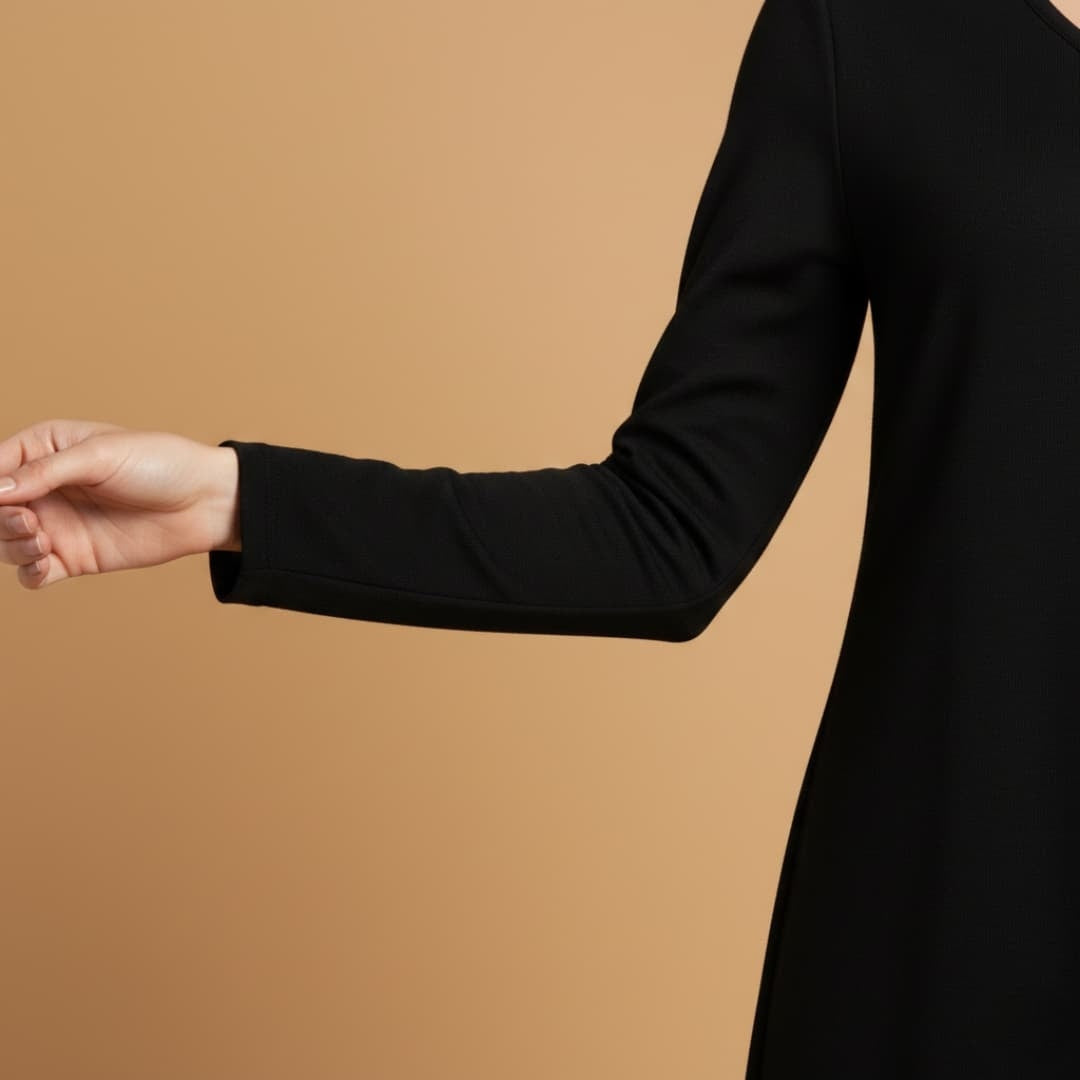 Daniela | Vestido Midi Transpassado Mulher Mangas Compridas