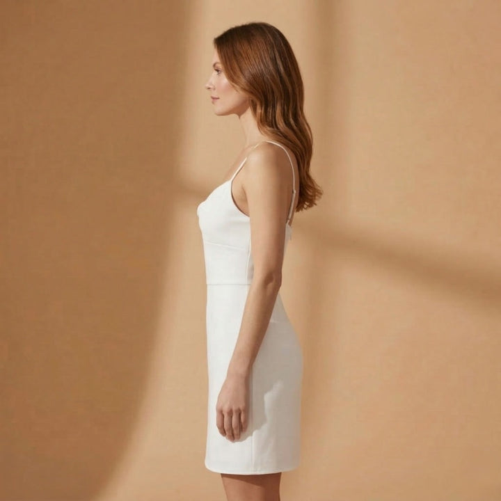 Irina | Vestido Mini Alças Finas Mulher Decote