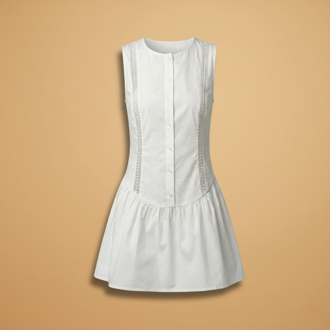 Elisabete | Vestido Mini Camiseiro Mulher Sem Mangas