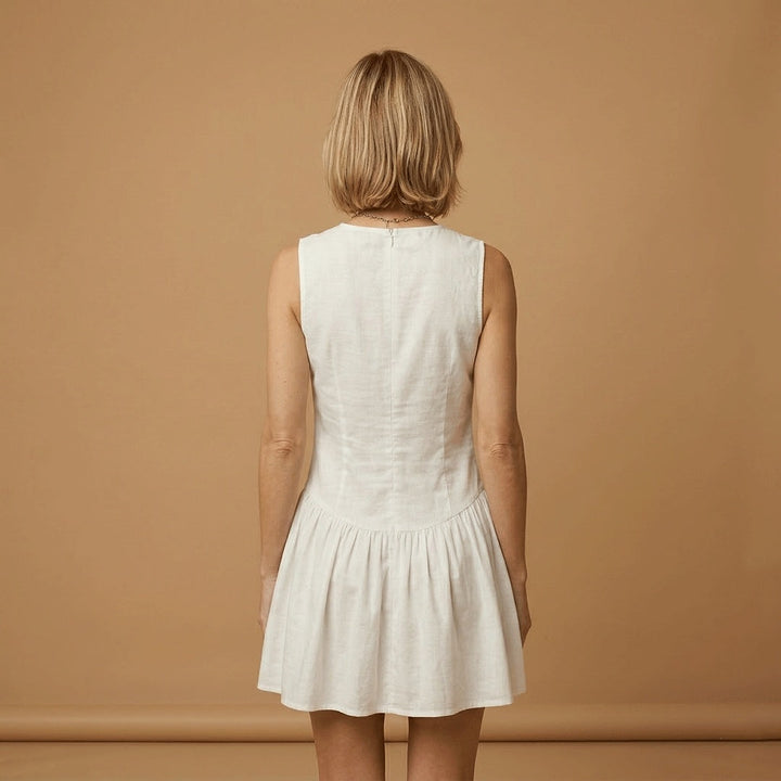 Elisabete | Vestido Mini Camiseiro Mulher Sem Mangas