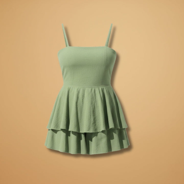 Diana | Vestido Mini de Verão Mulher Alças Folhos
