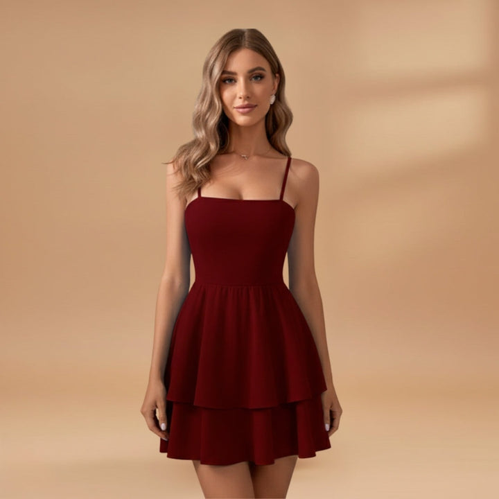 Diana | Vestido Mini de Verão Mulher Alças Folhos