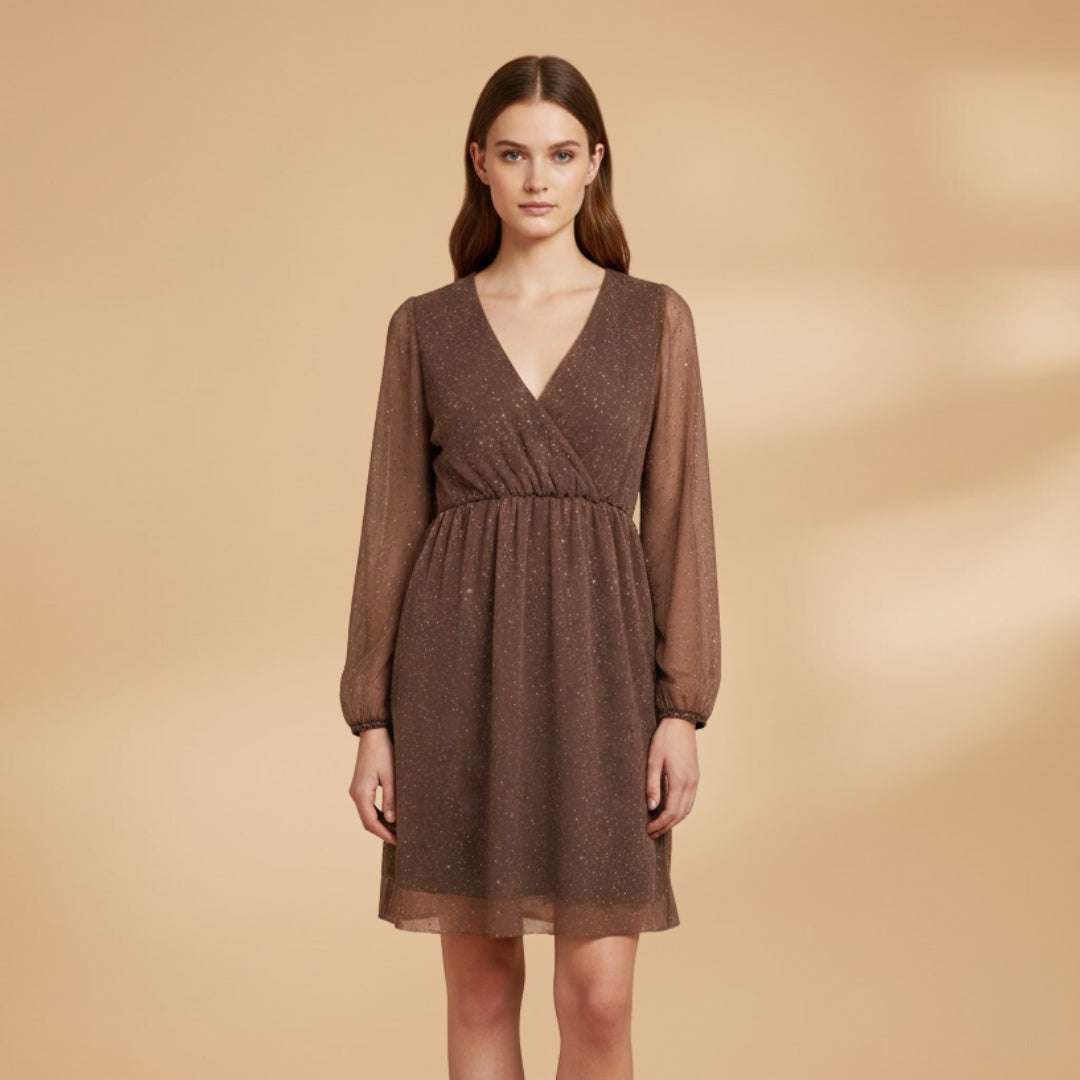 Marta | Vestido Mini Decote V Mulher Mangas Balão
