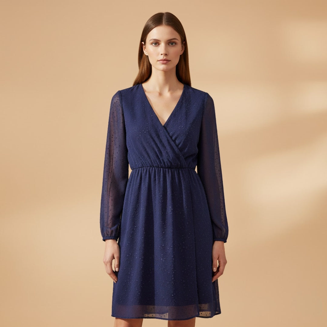 Marta | Vestido Mini Decote V Mulher Mangas Balão