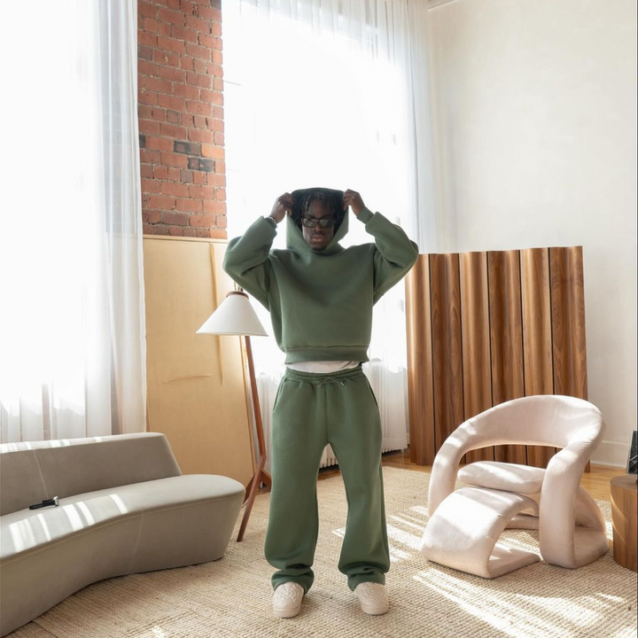 Vicente | Conjunto Desportivo Homem Oversize com Capuz